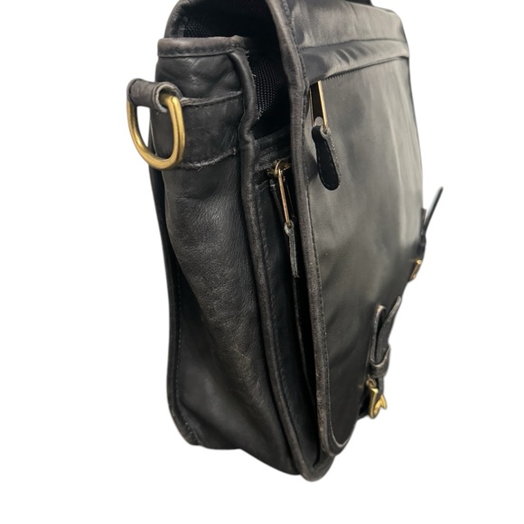 Vintage Coach Leather Briefcase Bag With Buckle Closures - Picture 3 of 10